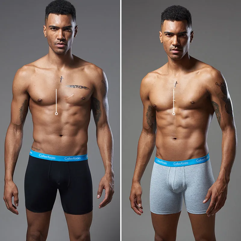 3Pcs Men's Sports Cotton Soft Solid Color Boxer Briefs