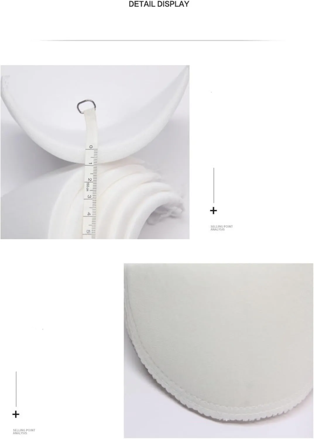 4 PCS Shoulder Pads Costume Foam Polyester Pads Breathable Sponge Pads Reusable Removable for Women Clothing Men Blazer Suit Coat Sewing, White