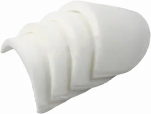4 PCS Shoulder Pads Costume Foam Polyester Pads Breathable Sponge Pads Reusable Removable for Women Clothing Men Blazer Suit Coat Sewing, White