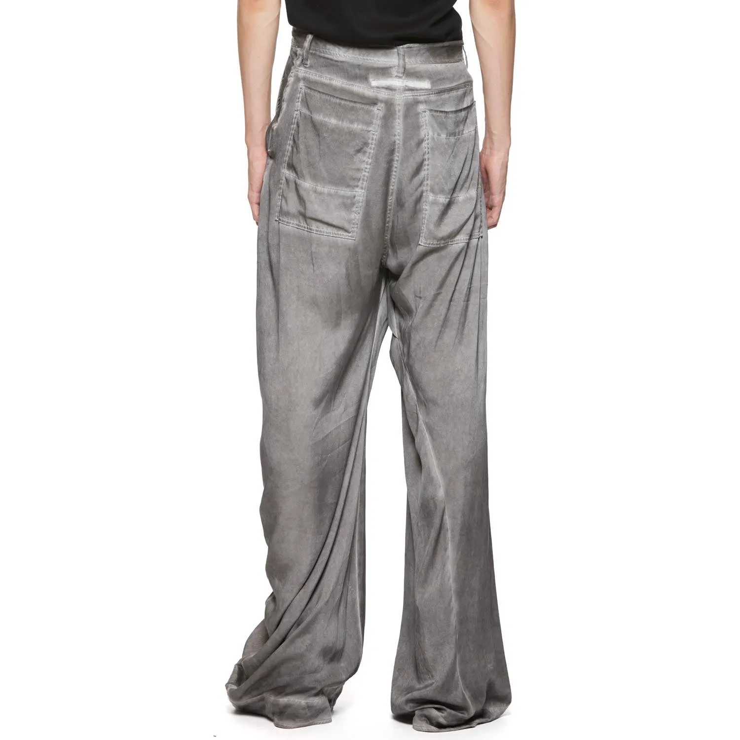 897PAM4 Ash Gray / Satin Dhoti Pants