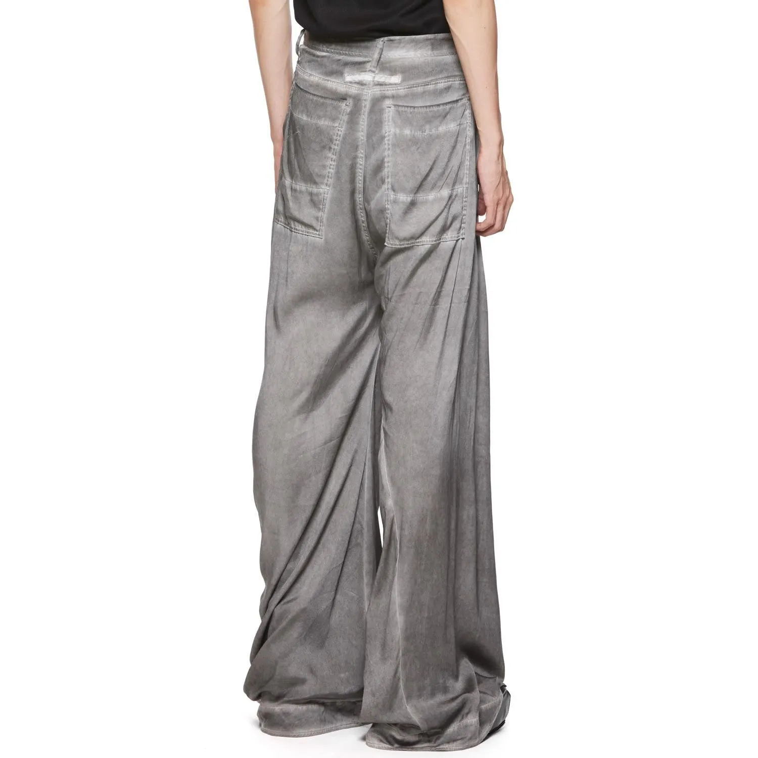 897PAM4 Ash Gray / Satin Dhoti Pants