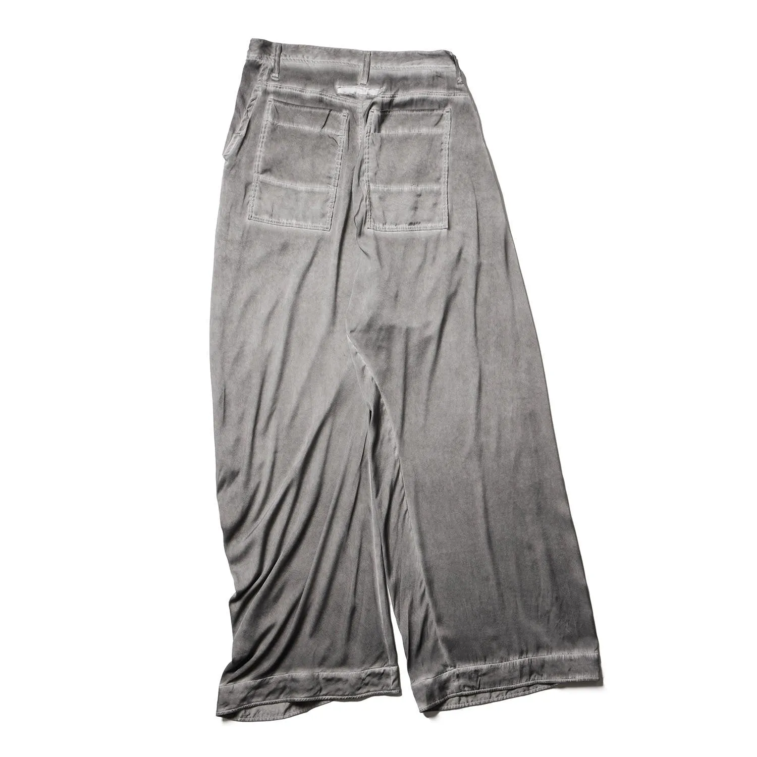 897PAM4 Ash Gray / Satin Dhoti Pants