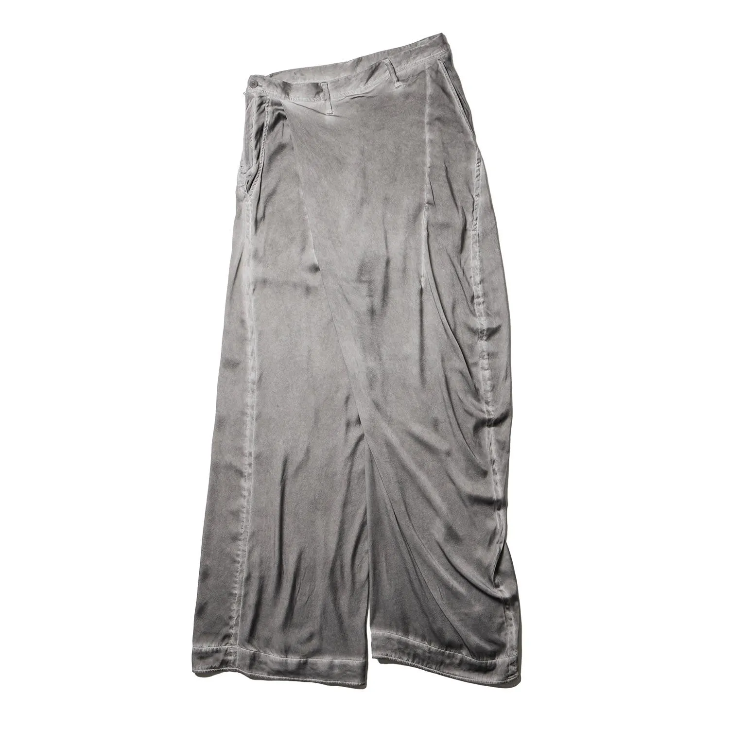 897PAM4 Ash Gray / Satin Dhoti Pants