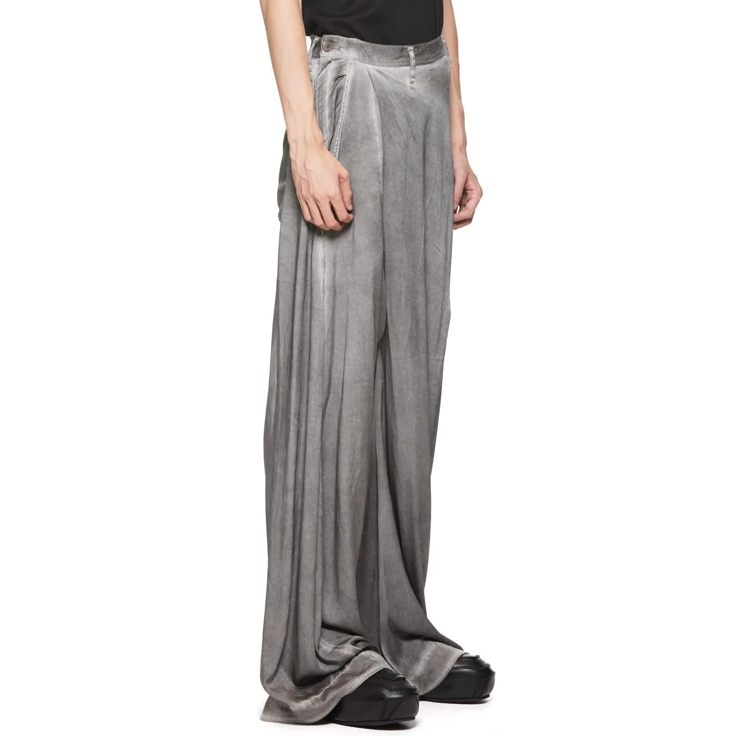 897PAM4 Ash Gray / Satin Dhoti Pants