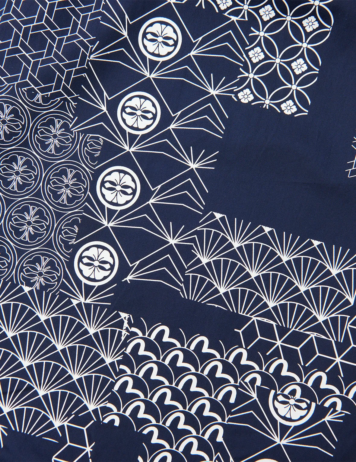 Allover Brocade and Kamon Collage Print Boxer Shorts