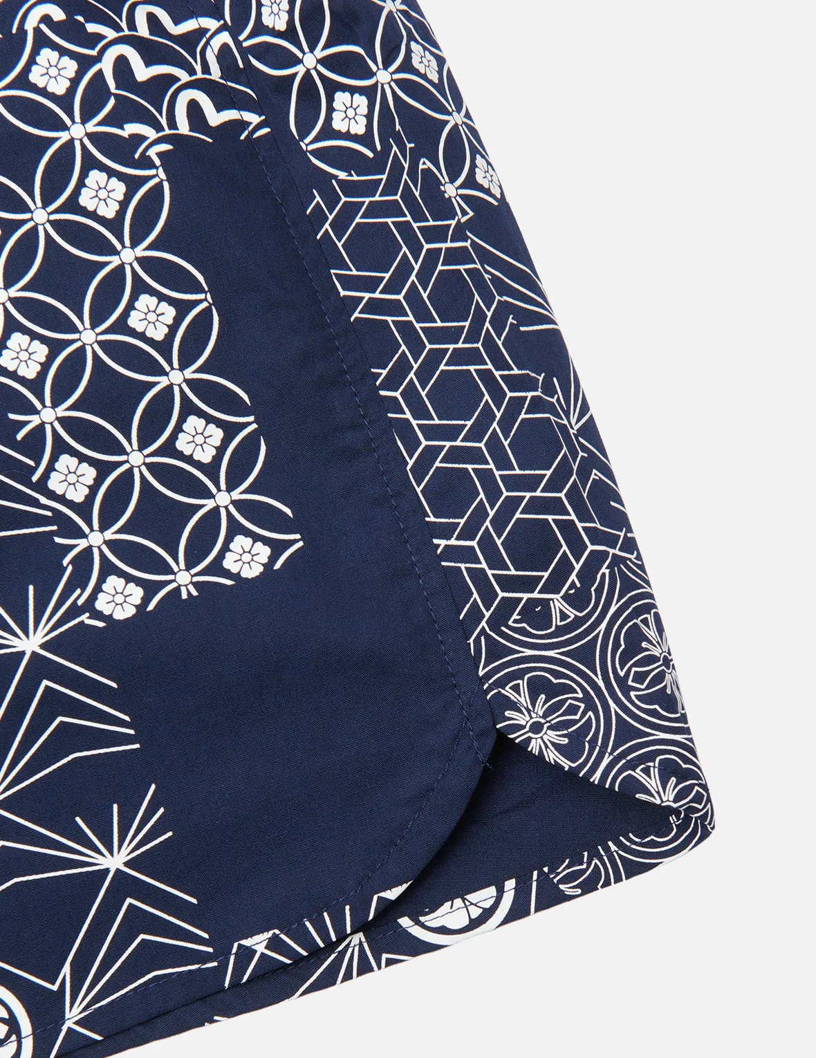 Allover Brocade and Kamon Collage Print Boxer Shorts