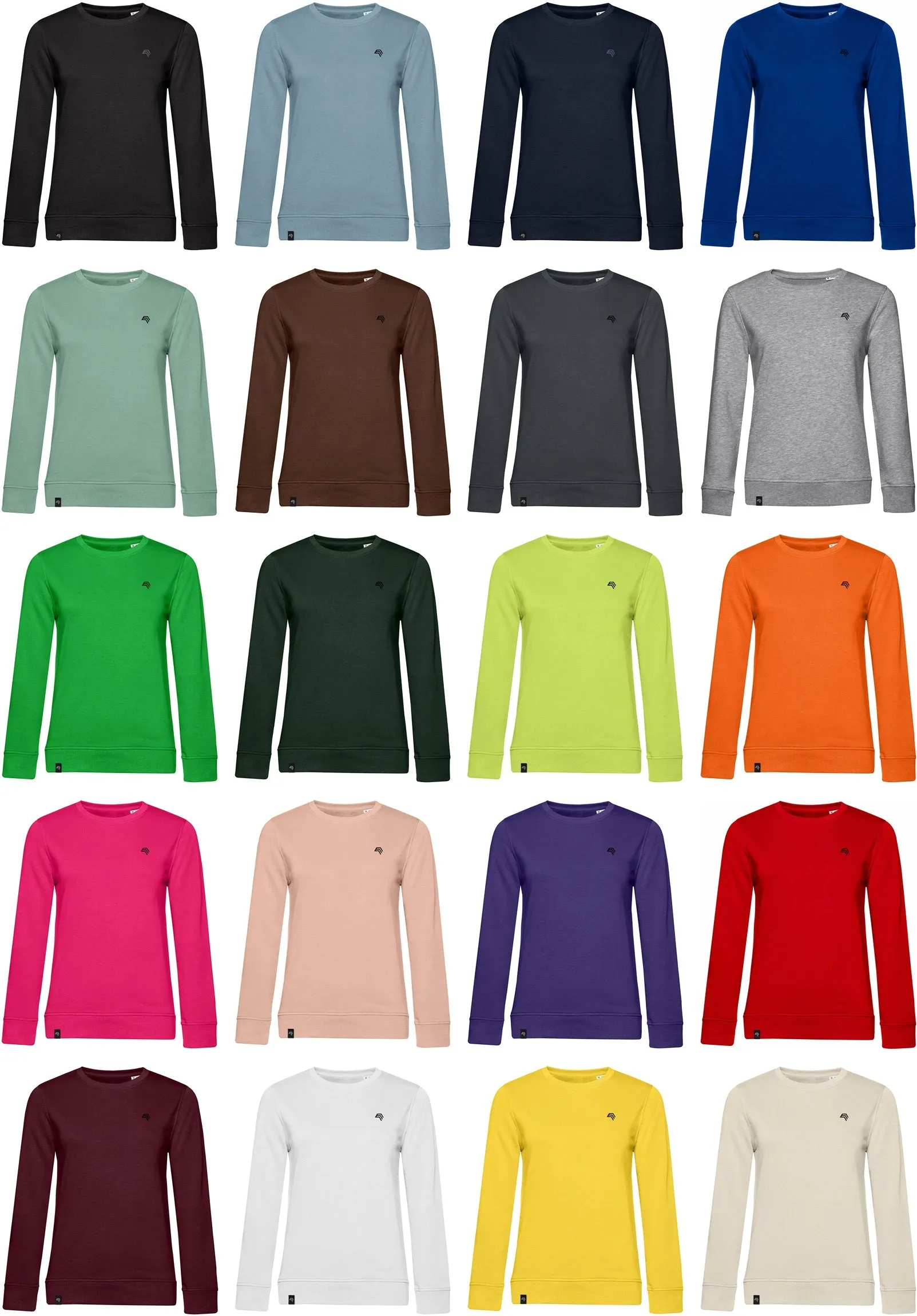 BAC W32B ― Weiches Damen Bio-Baumwolle Sweatshirt - Asphalt Grau