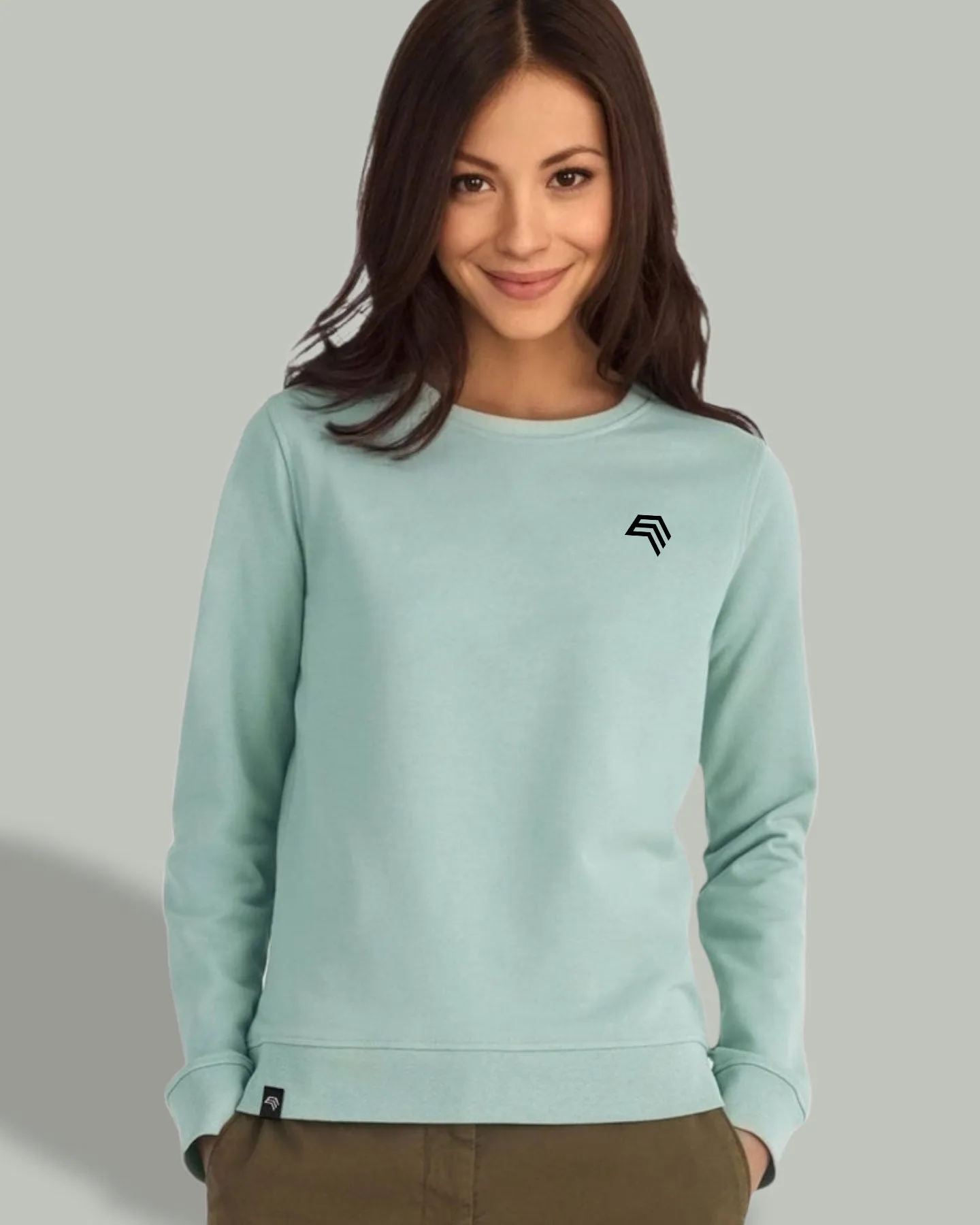 BAC W32B ― Weiches Damen Bio-Baumwolle Sweatshirt - Asphalt Grau