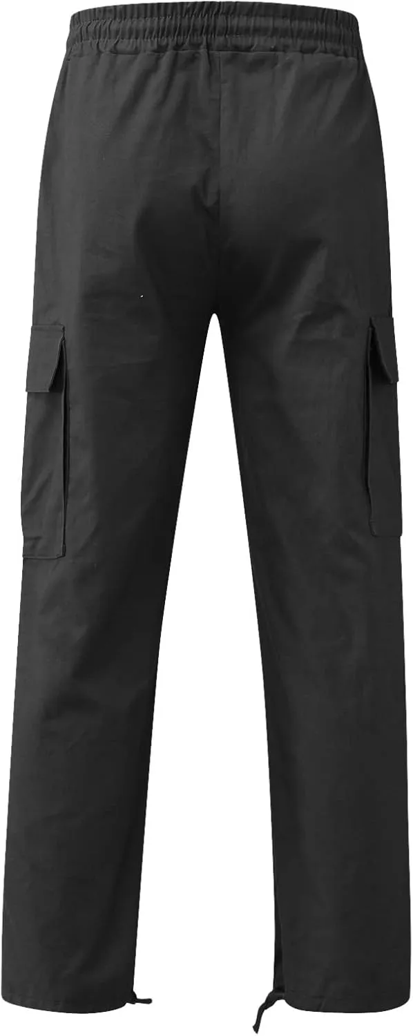 Big and Tall Cargo Pants for Men Sweatpants for Men Fashion Sports Pants Men's Casual Joggers Work Pants Drawstring