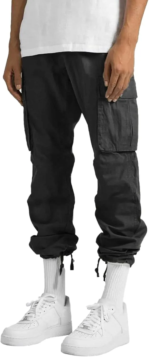 Big and Tall Cargo Pants for Men Sweatpants for Men Fashion Sports Pants Men's Casual Joggers Work Pants Drawstring