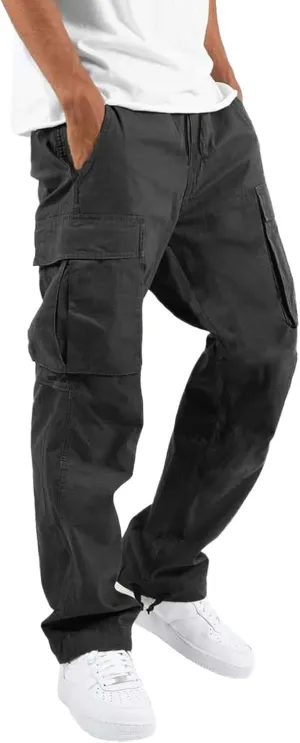 Big and Tall Cargo Pants for Men Sweatpants for Men Fashion Sports Pants Men's Casual Joggers Work Pants Drawstring