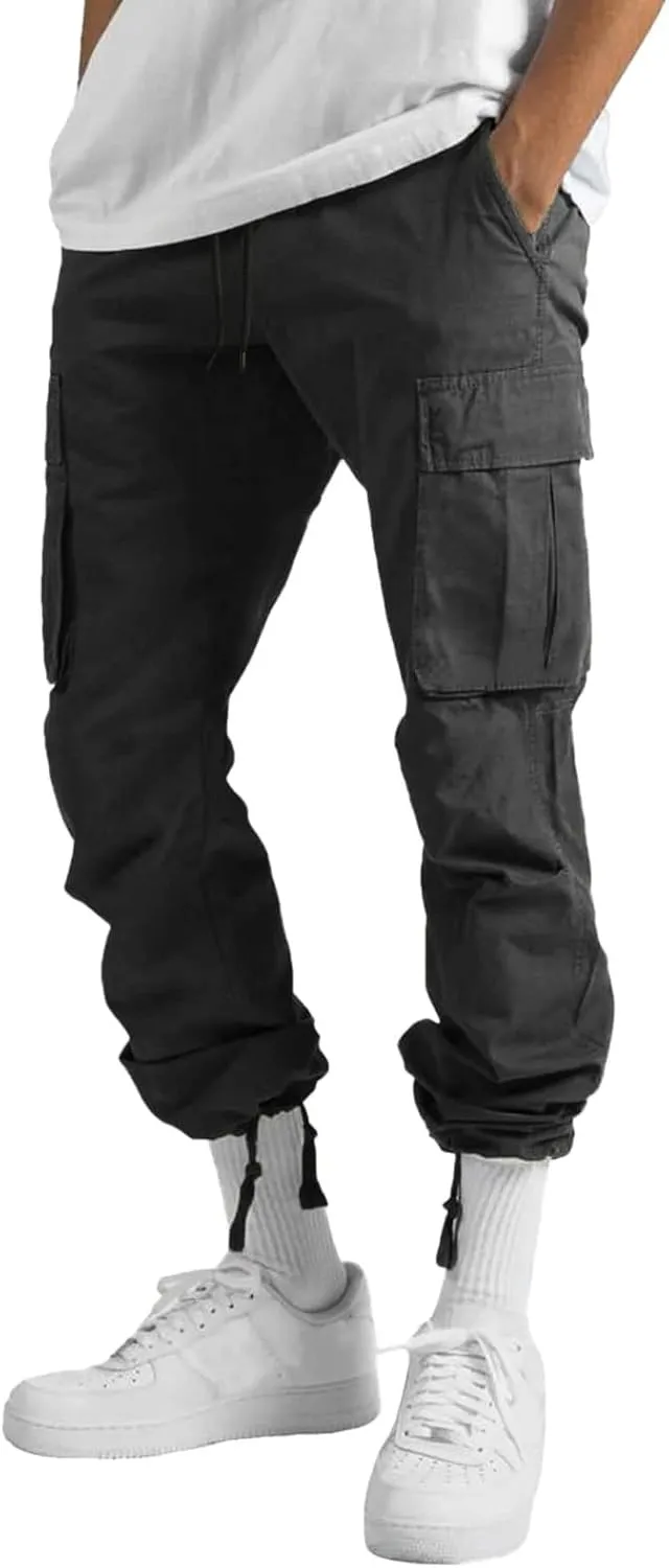 Big and Tall Cargo Pants for Men Sweatpants for Men Fashion Sports Pants Men's Casual Joggers Work Pants Drawstring