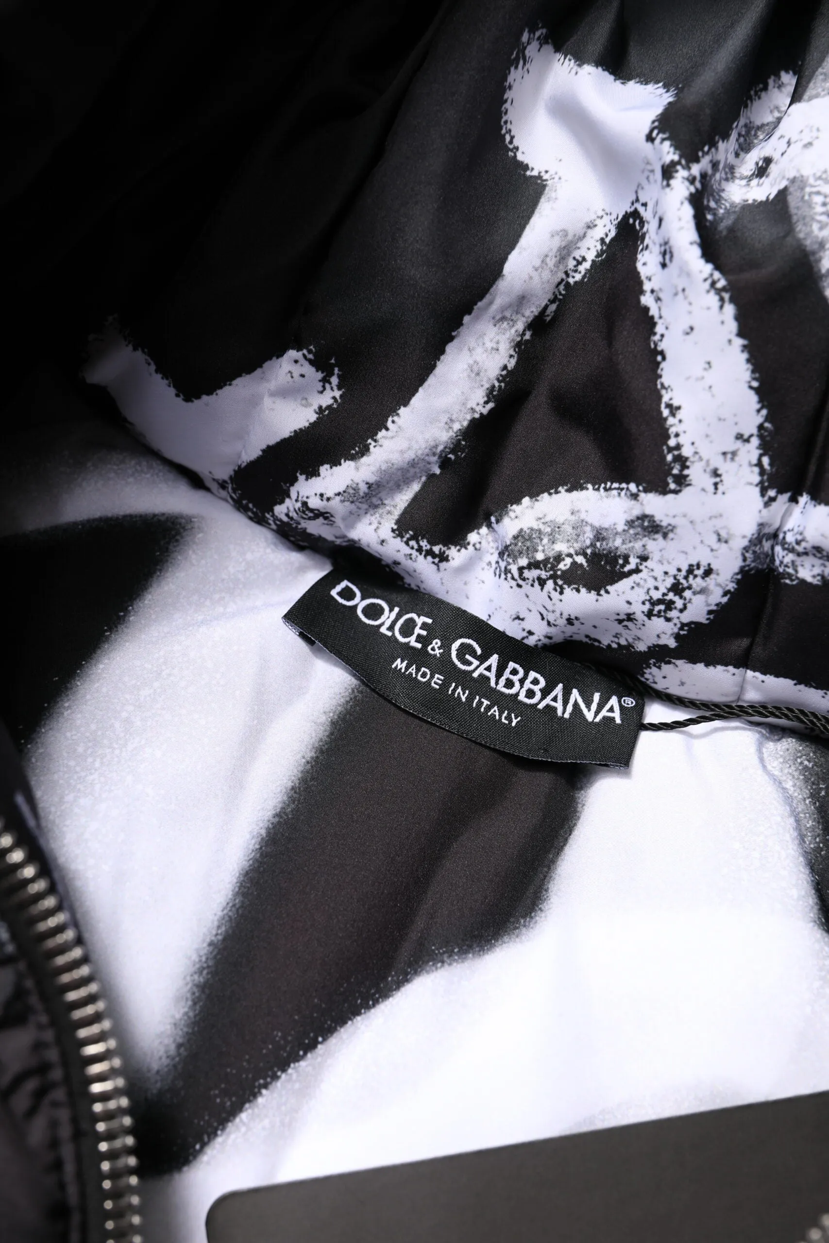 Black Padded Hooded Full Zip Cropped Jacket