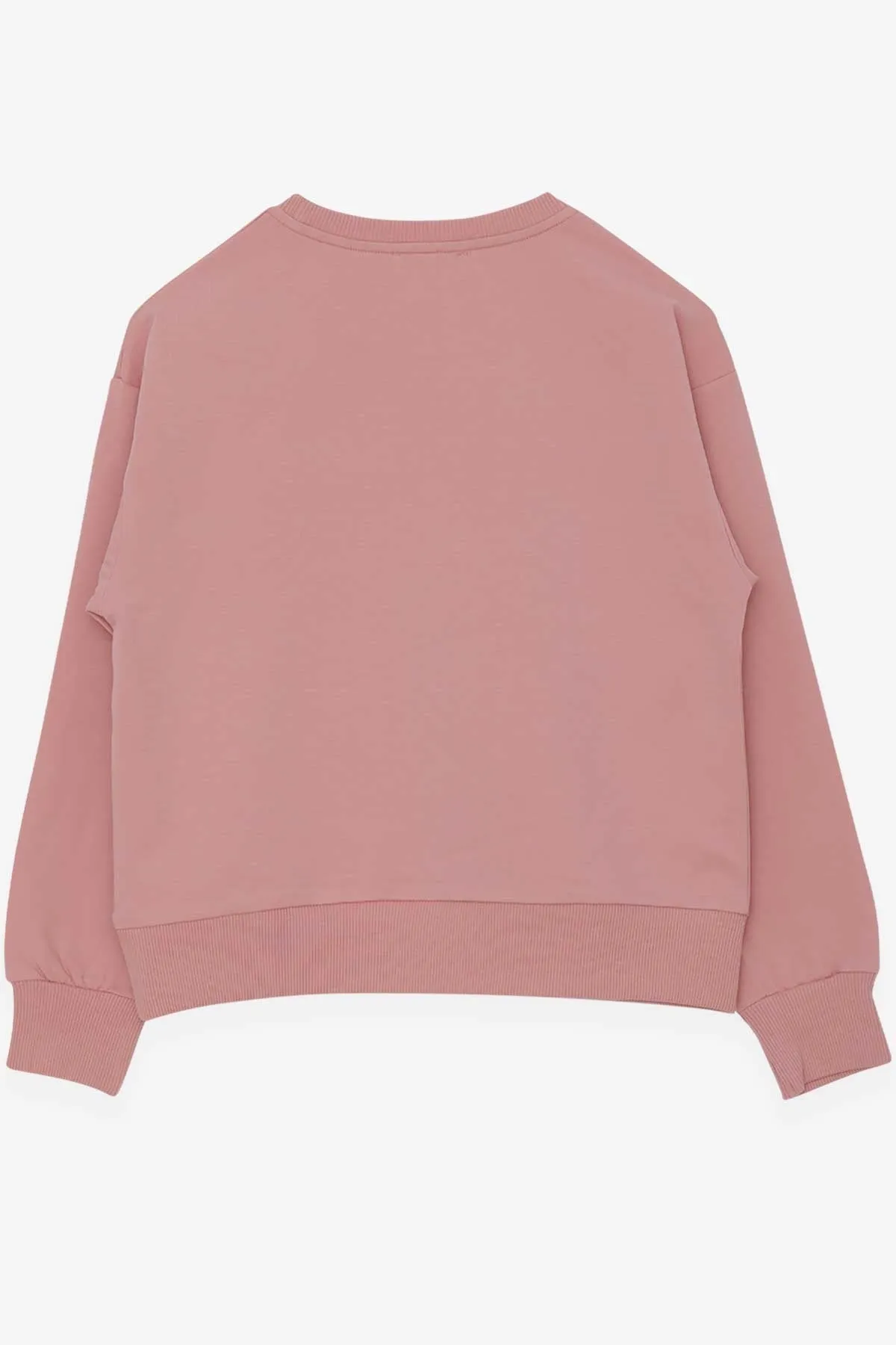 BRE Breeze Girl Child Sweatshirt Sequined Girl Printed 84 Years, Salmon - Stockton-on-Tees