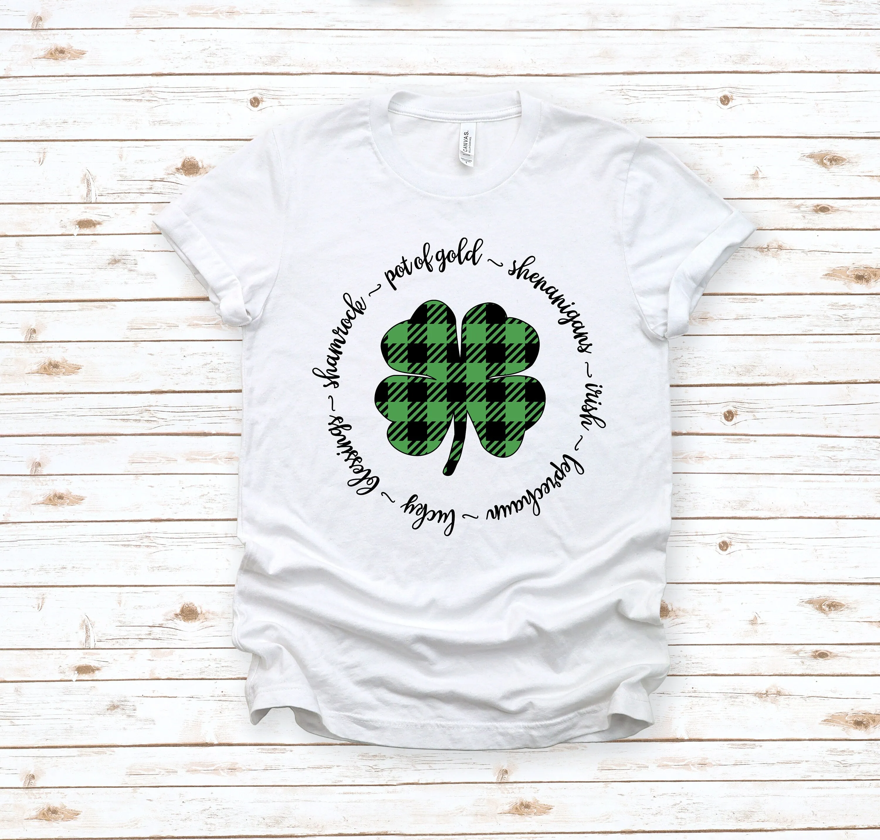 Buffalo Shamrock Adult T Shirt - St. Patrick's Day Shirt - Lucky - Green - Teacher School Shirt