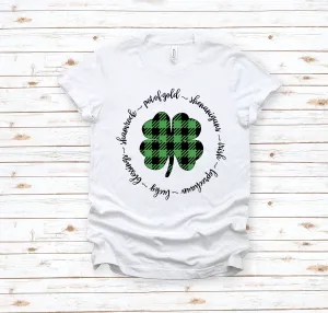 Buffalo Shamrock Adult T Shirt - St. Patrick's Day Shirt - Lucky - Green - Teacher School Shirt