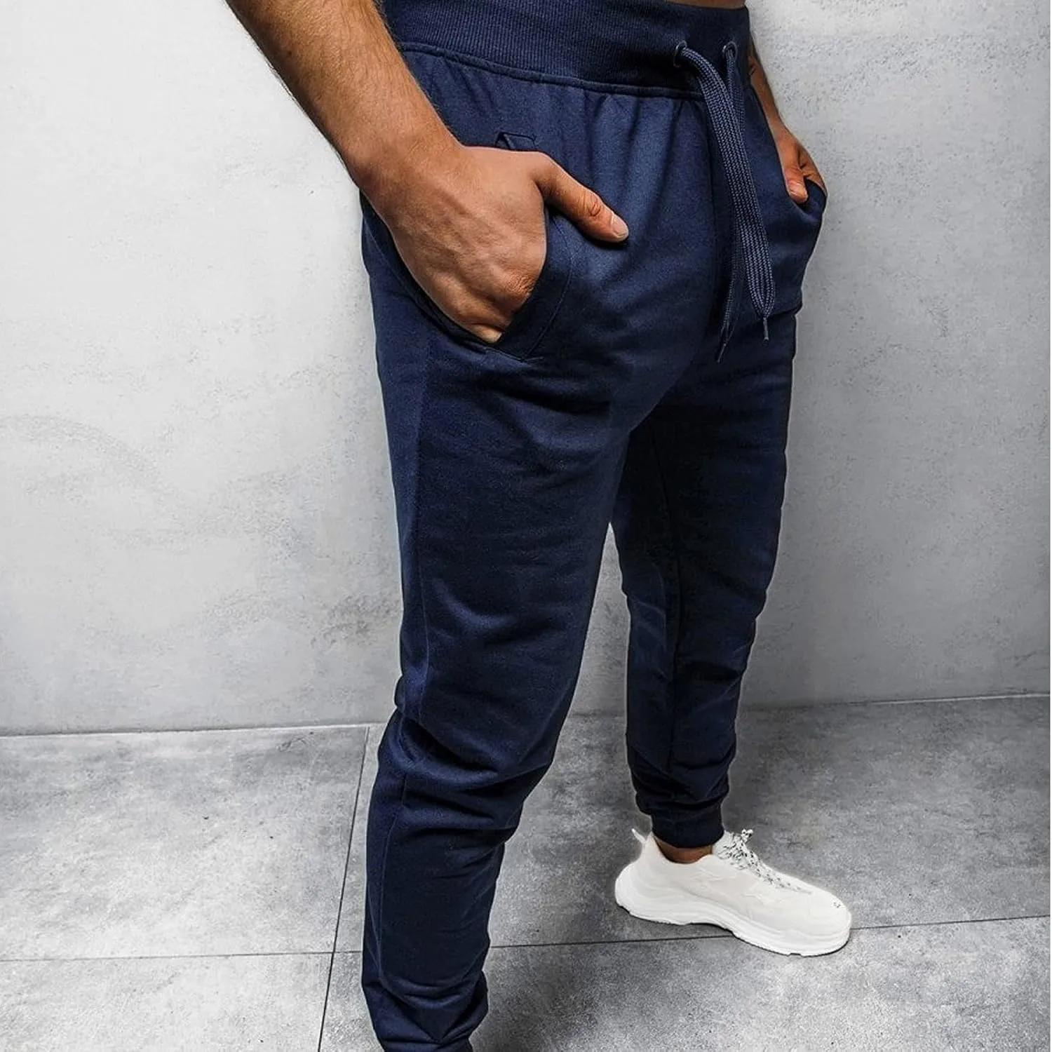 Cargo Pants for Men Big and Tall, Athletic Casual Open Bottom Cargo Sweatpants with Pockets Men's Cotton Sweatpants
