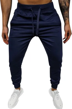 Cargo Pants for Men Big and Tall, Athletic Casual Open Bottom Cargo Sweatpants with Pockets Men's Cotton Sweatpants