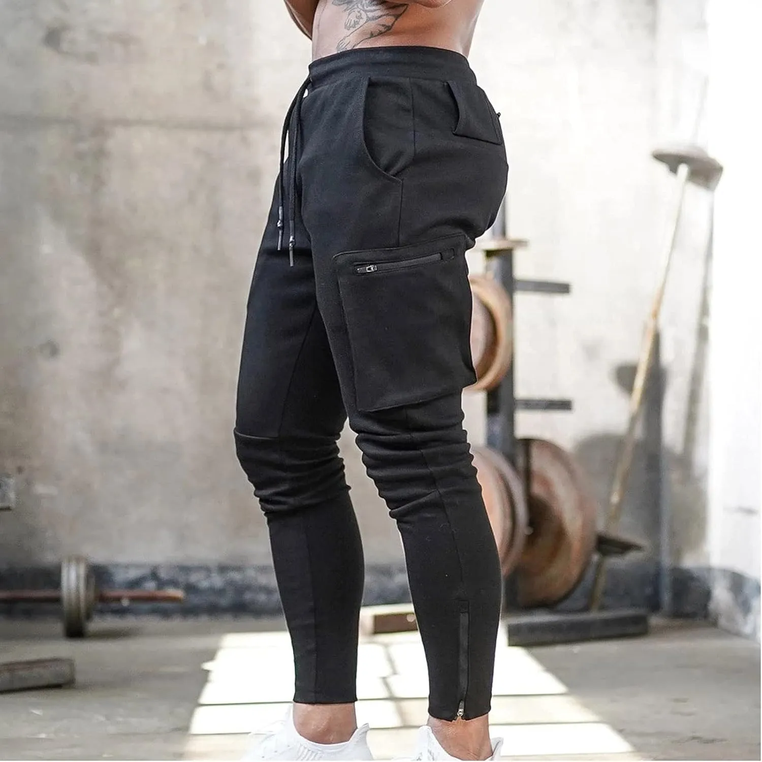 Cargo Sweatpants for Men Mens Lounge Pants Elastic Waist Jogger Sports Pants Drawstring Sports Trousers Men's Casual