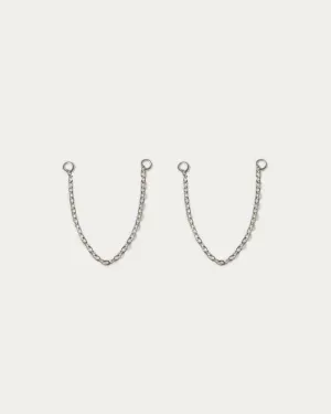 Chain Ear Jackets (Medium) - Silver