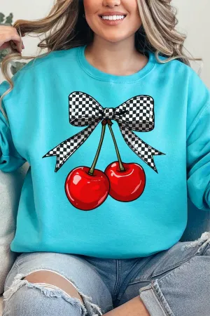 Checkered Cherry Dream Unisex NuBlend Crew Sweatshirt