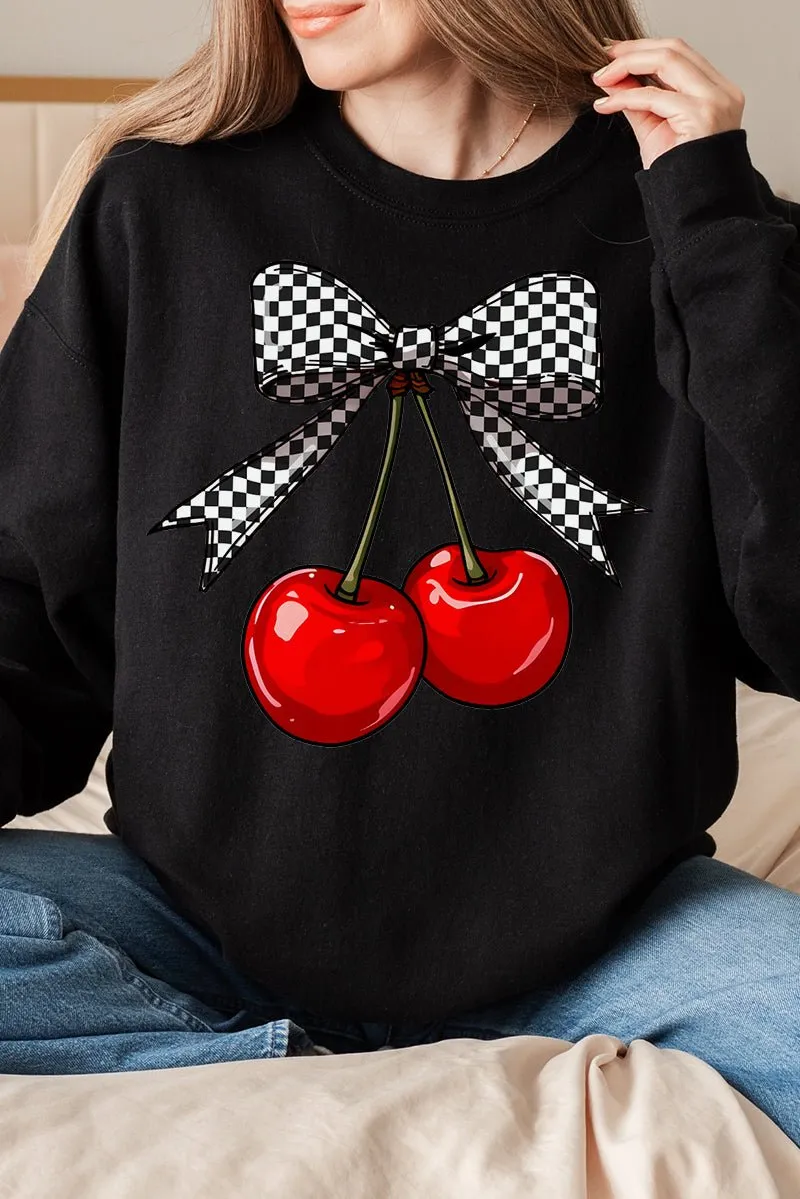 Checkered Cherry Dream Unisex NuBlend Crew Sweatshirt