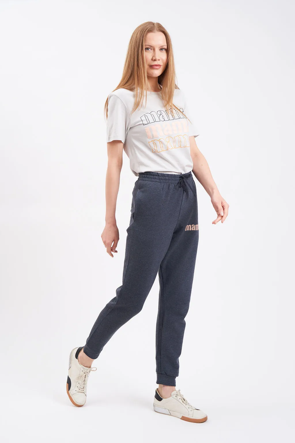 Drawstring Mama Printed Women's Jogger Pants