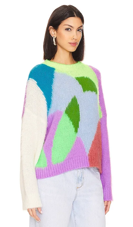 Essentiel Antwerp Fittis Jacquard Pullover in Purple