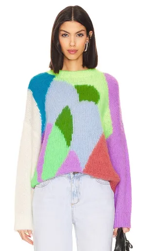 Essentiel Antwerp Fittis Jacquard Pullover in Purple