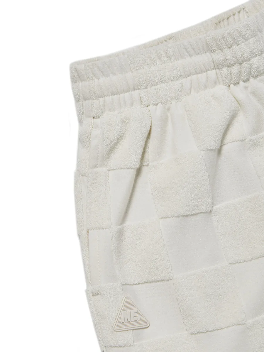 Estelle Terrycloth Check Lounge Short - Butter