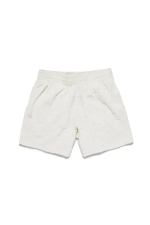 Estelle Terrycloth Check Lounge Short - Butter