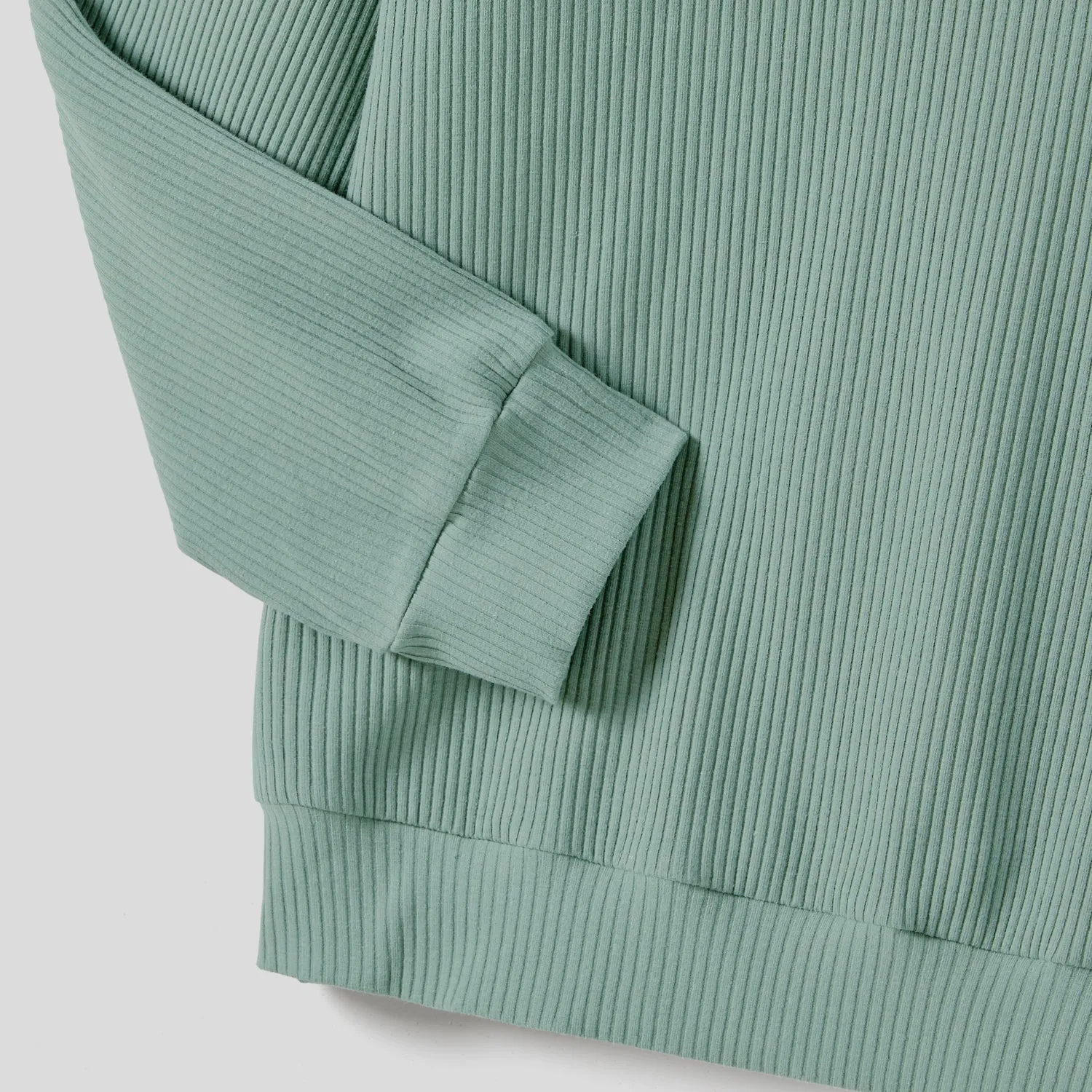 Family Look Cotton Casual Long Sleeve Tops - Opaque Solid Color Regular Fit