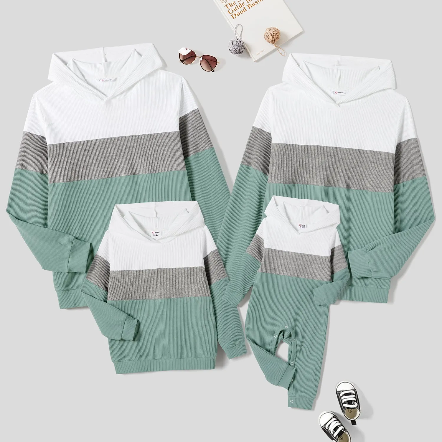 Family Look Cotton Casual Long Sleeve Tops - Opaque Solid Color Regular Fit