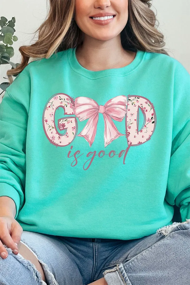 Girlie God Is Good Unisex NuBlend Crew Sweatshirt