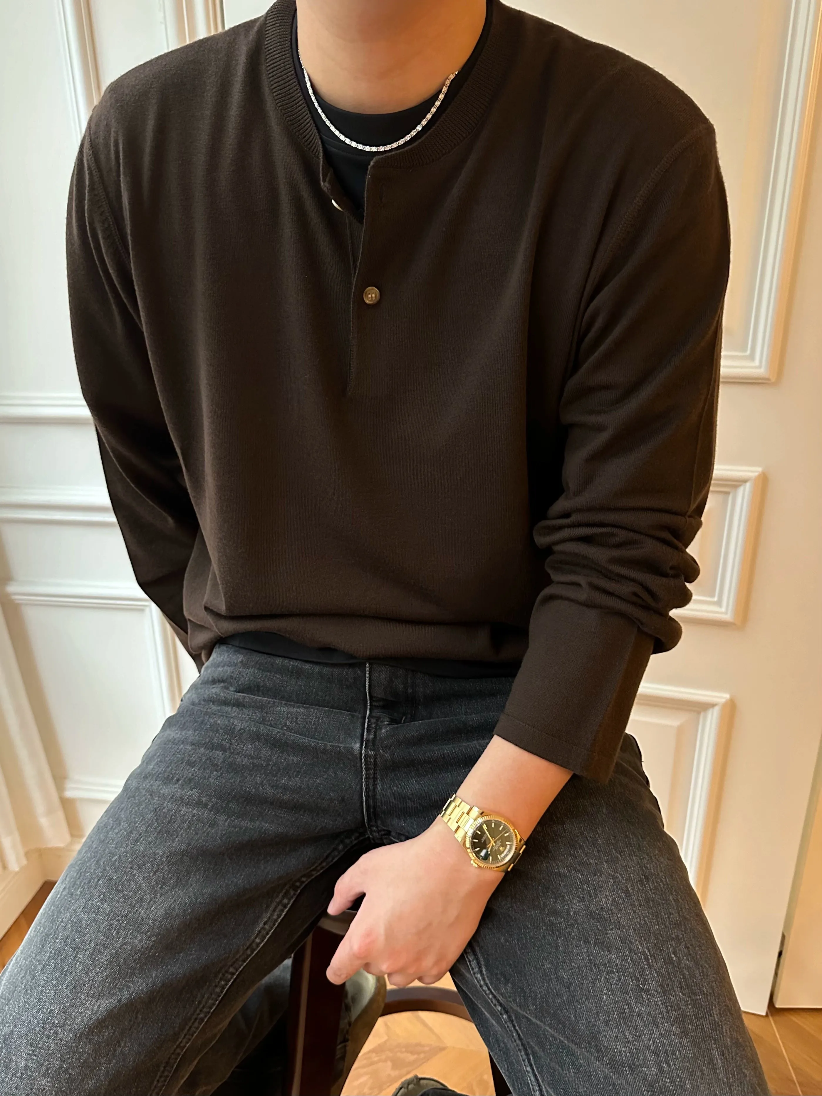 Henley Wool Sweater