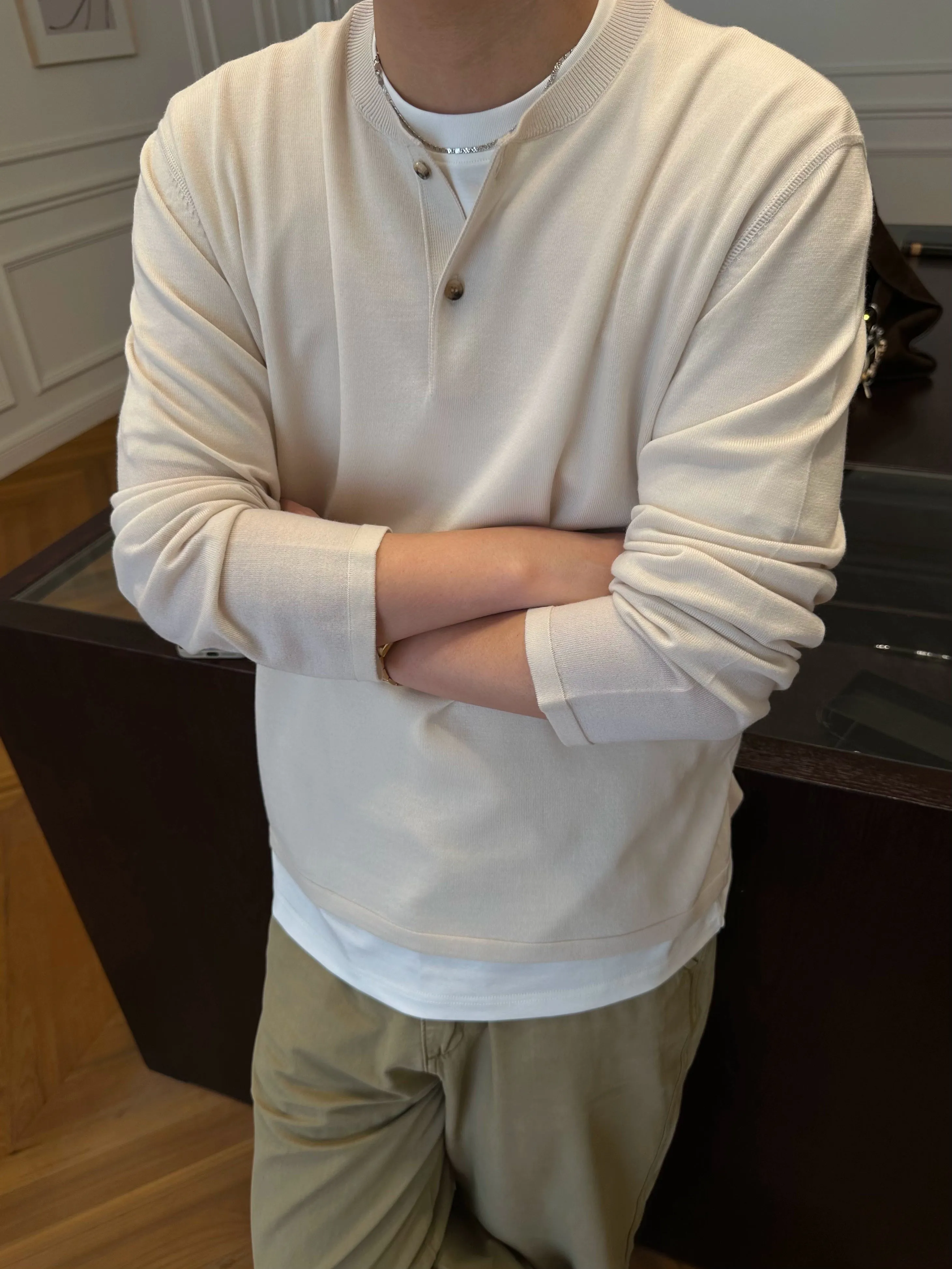 Henley Wool Sweater