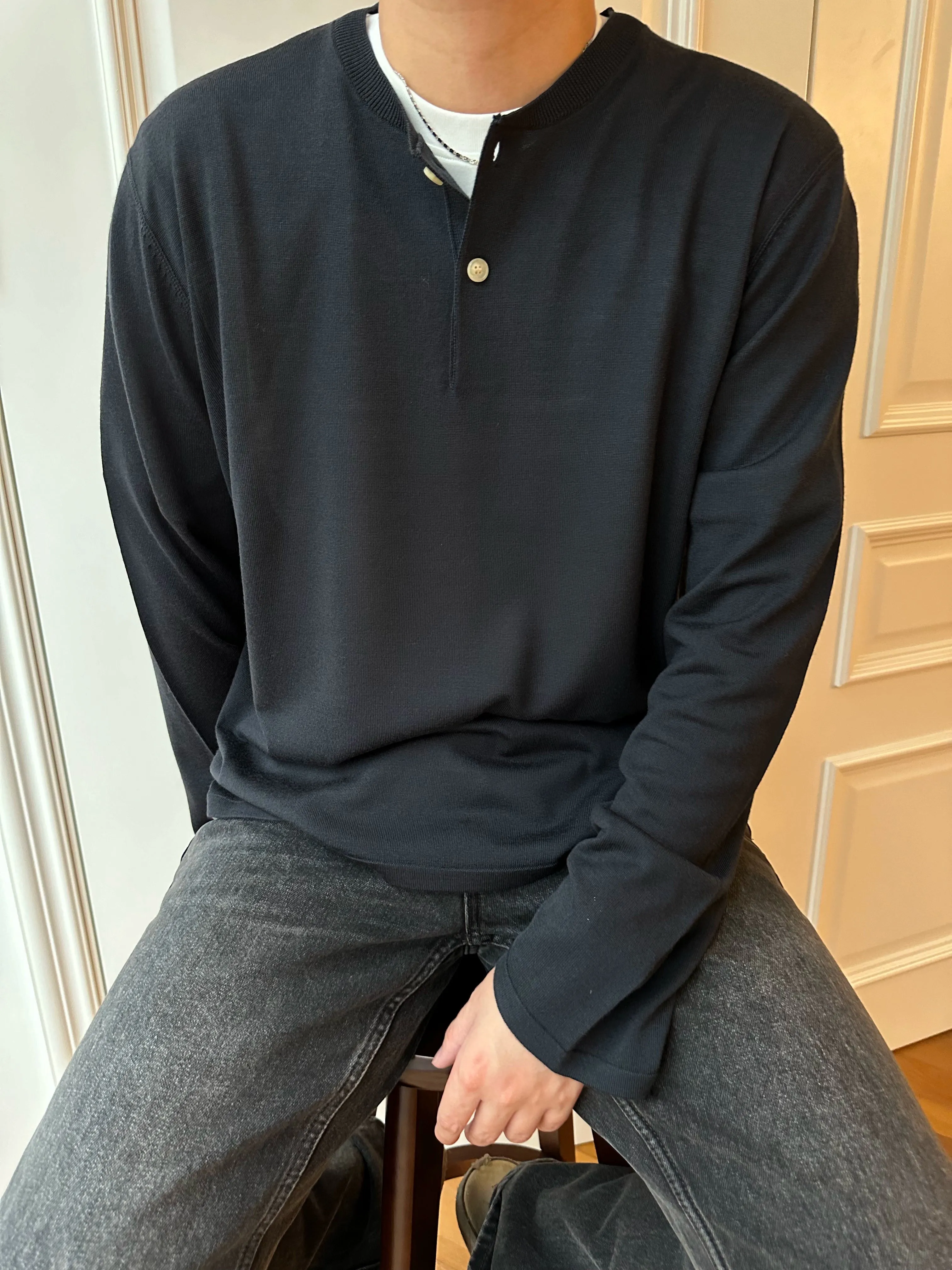 Henley Wool Sweater