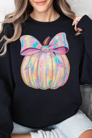 Iridescent Bow Pumpkin Unisex NuBlend Crew Sweatshirt