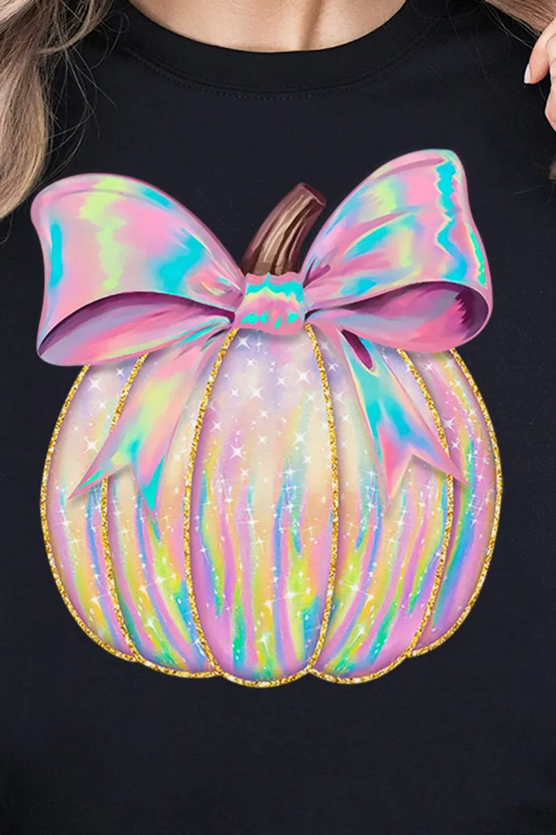 Iridescent Bow Pumpkin Unisex NuBlend Crew Sweatshirt