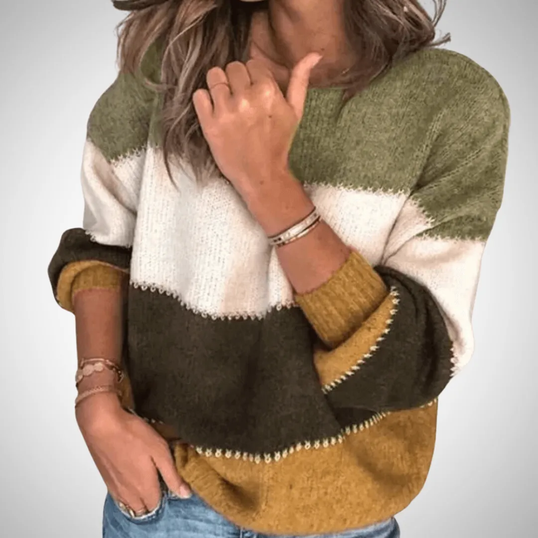 Joanna Color Block Knitted Sweater