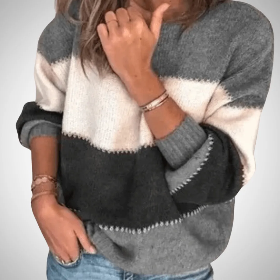 Joanna Color Block Knitted Sweater