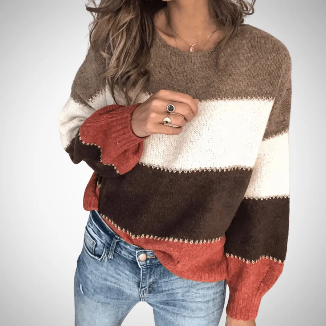 Joanna Color Block Knitted Sweater