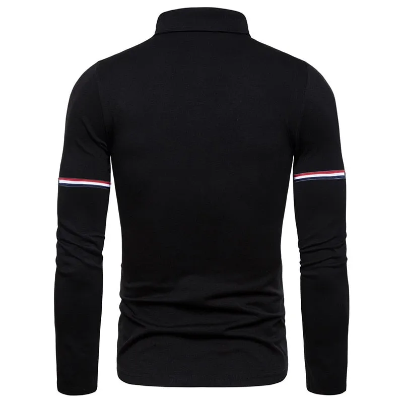 Men's Polo Shirts Sportswear Casual Long Sleeve Tops