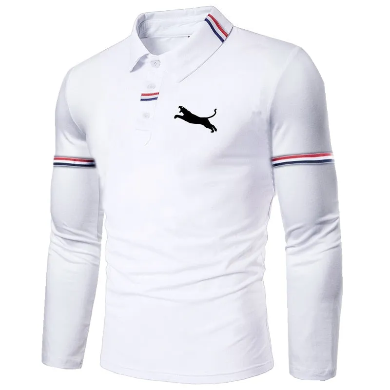 Men's Polo Shirts Sportswear Casual Long Sleeve Tops