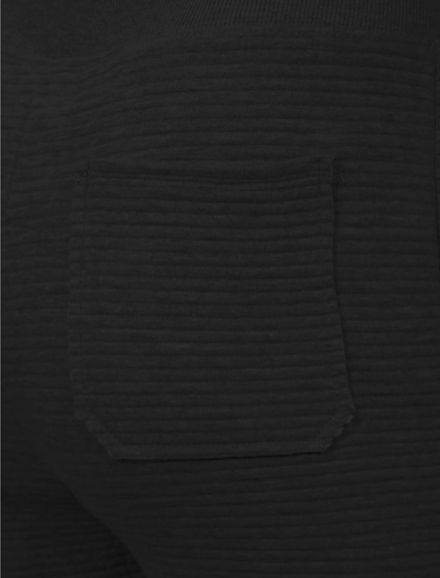 Mens Samuel Stripe Quilted Qutory Sweat Shorts in Black