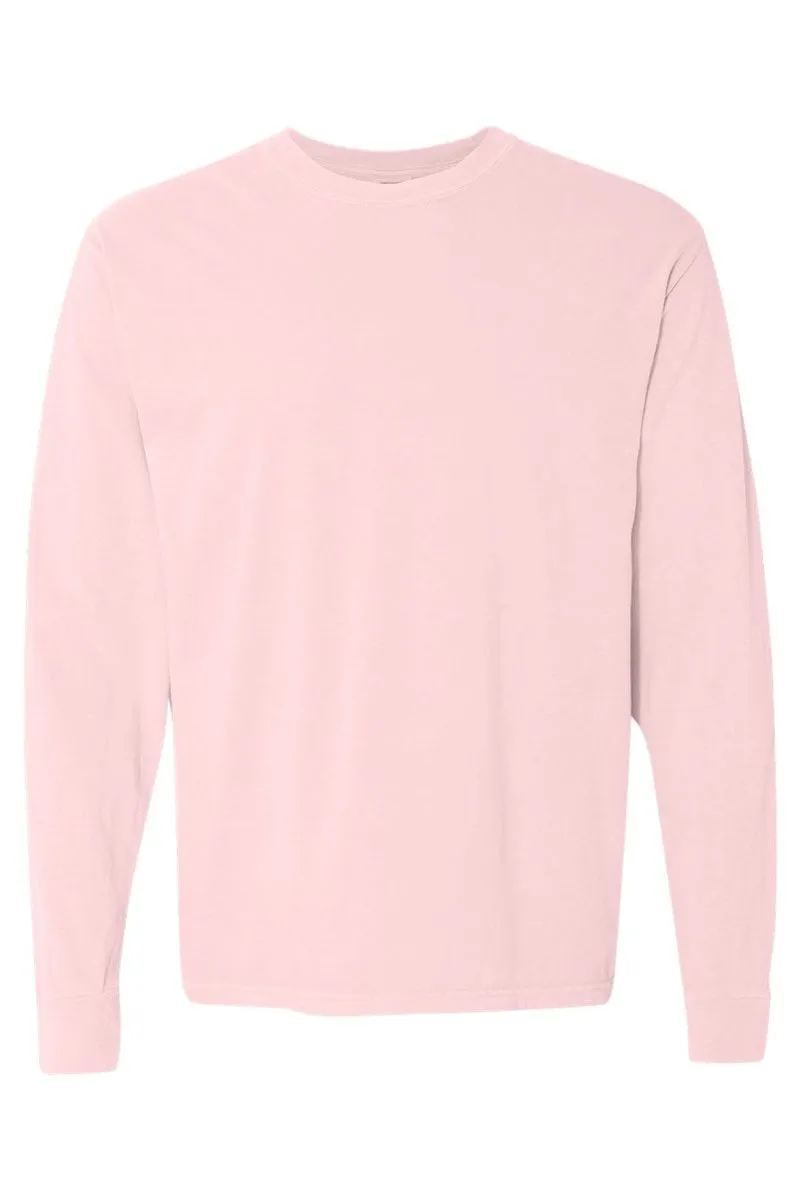 Merry And Bright Coquette Bow Comfort Colors Heavyweight Long Sleeve T-Shirt
