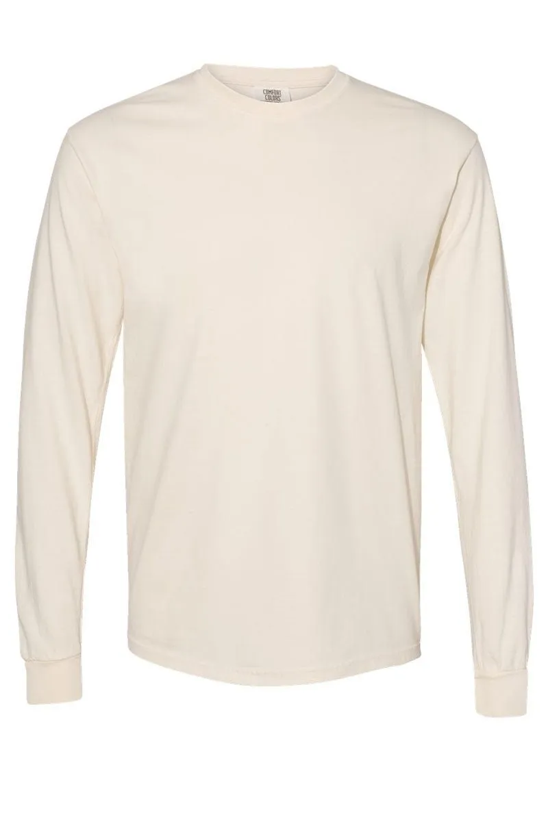 Merry And Bright Coquette Bow Comfort Colors Heavyweight Long Sleeve T-Shirt