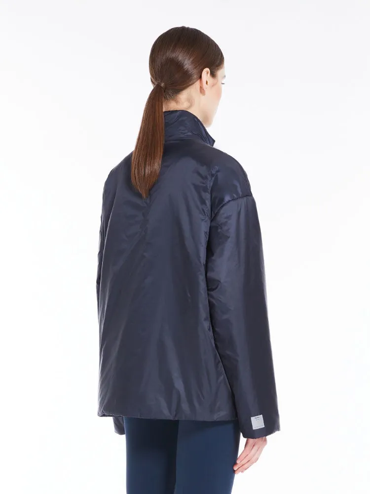 midnight blue short padded jacket