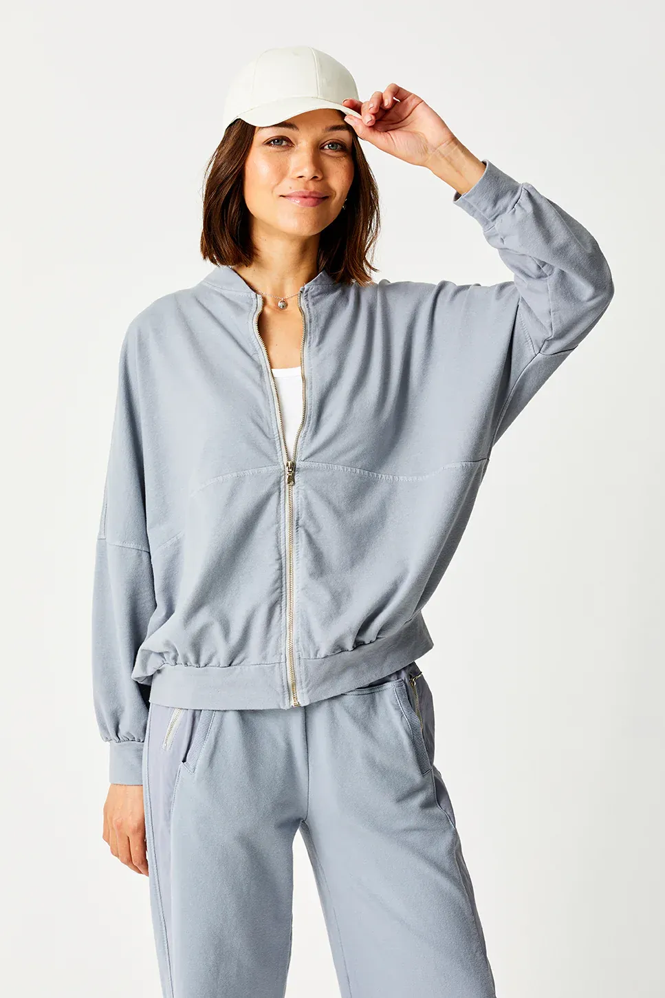 Monty Zip Thru Jacket Grey