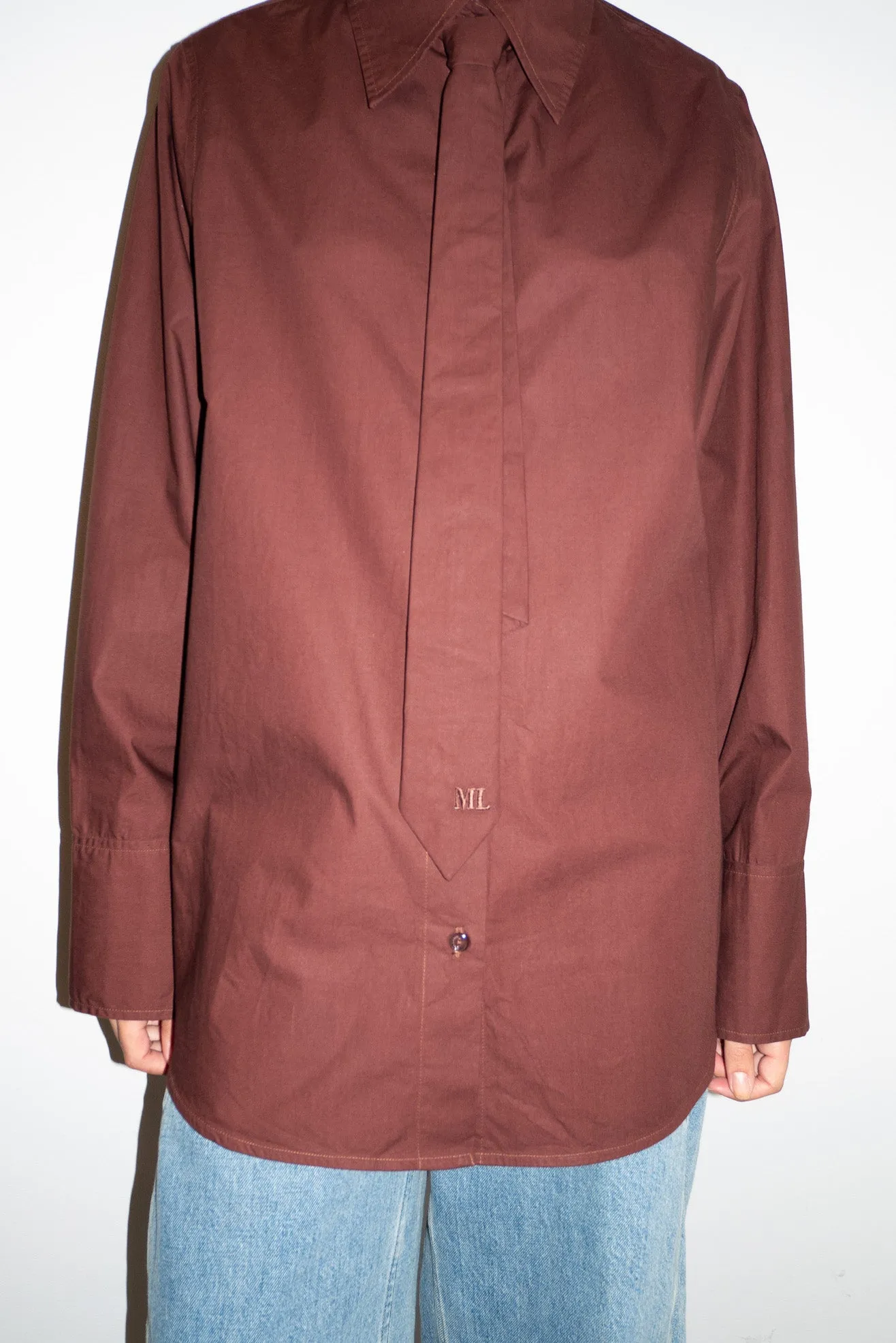 MR. LARKIN, Patty Tie Shirt, Mahogany